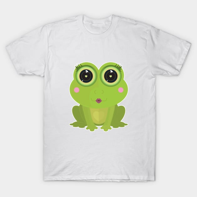 Female Frog T-Shirt by adamzworld